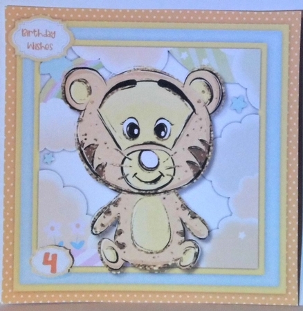 Cute Glittered  Tiger by Hazel Underwood