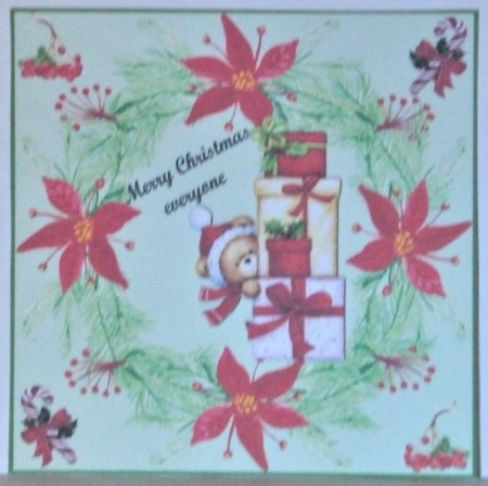 Teddy at Christmas by Hazel Underwood