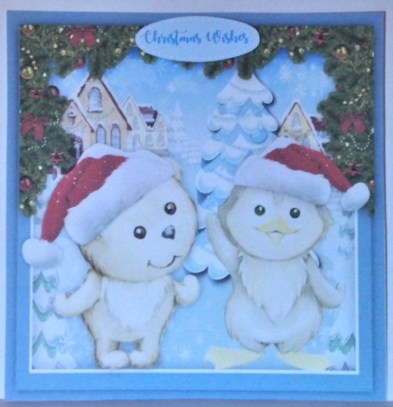 4,  Card Fronts  Christmas  Friends by Hazel Underwood