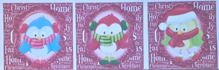 6 Christmas owl toppers by Hazel Underwood