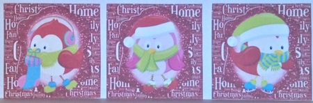 6 Christmas owl toppers by Hazel Underwood