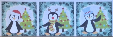 6 Christmas penguin toppers 1 by Hazel Underwood