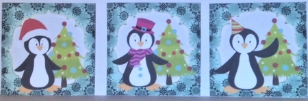 6 Christmas penguin toppers 1 by Hazel Underwood