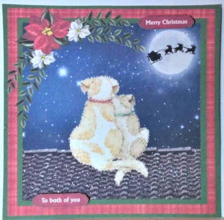 Waiting for santa christmas dogs mini kit & decoupage by Hazel Underwood
