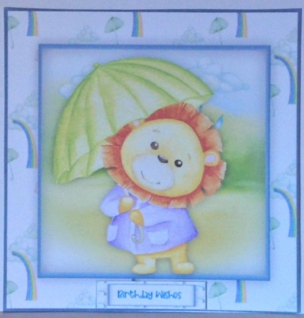 5, Card Fronts + 2 Inserts Raindrops keep falling by Hazel Underwood