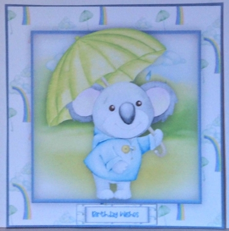 5, Card Fronts + 2 Inserts Raindrops keep falling by Hazel Underwood