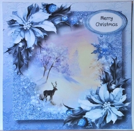 Snow Frame Christmas - Stag & Sunset by Hazel Underwood