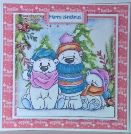 4, Lovely cards , 3 Chilly Polar Bears by Hazel Underwood