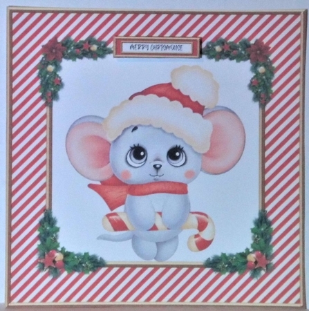 Cute Little Mouse Holiday Topper by Hazel Underwood