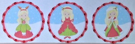 Stitched Circles Princess Toppers - Light Hair by Hazel Underwood