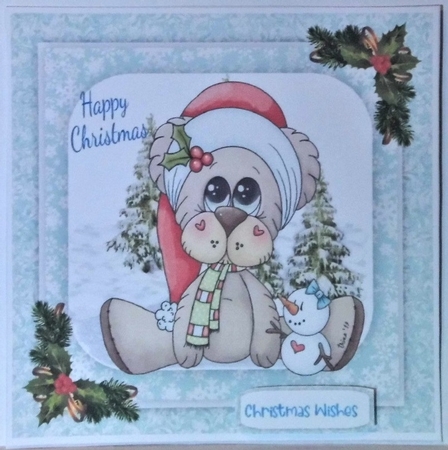 6,Cutie  Cards , Christmas Animals  by Hazel Underwood