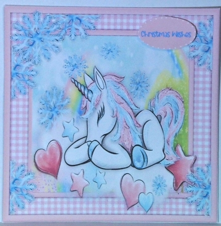 Gorgeous Snowflake Unicorn 1 by Hazel Underwood