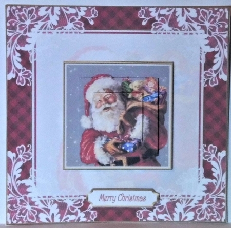 Christmas Santa is on his way Topper 1 by Hazel Underwood