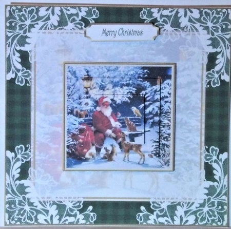 Christmas Santa is on his way Topper 3 by Hazel Underwood