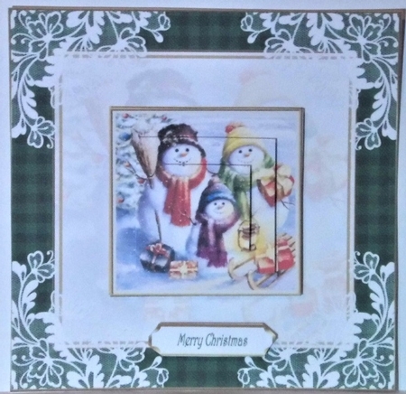 Christmas Snowmen Family Topper 1 by Hazel Underwood