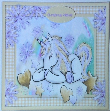 6, Lovely Cards , Snowflake Unicorns by Hazel Underwood