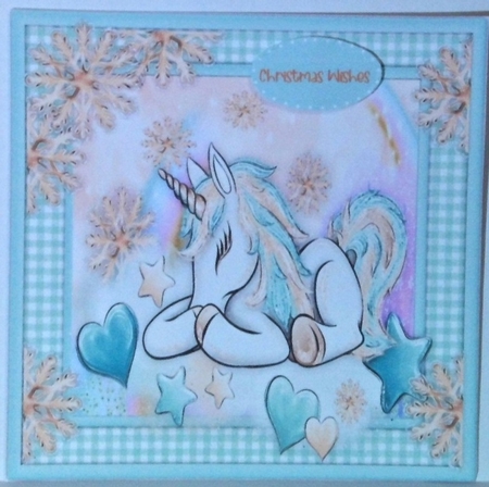 6, Lovely Cards , Snowflake Unicorns by Hazel Underwood
