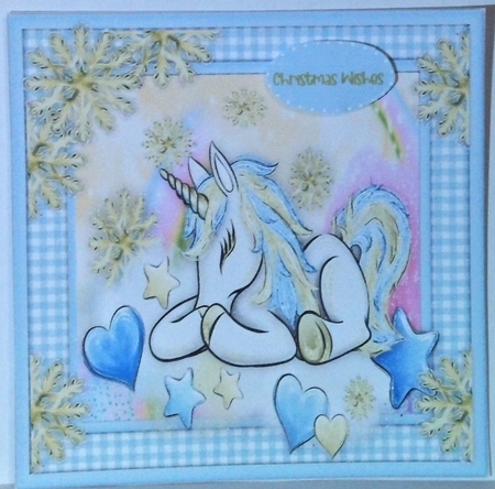 6, Lovely Cards , Snowflake Unicorns by Hazel Underwood