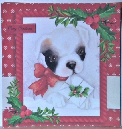 Gorgeous Dog With Holly 8x8 by Hazel Underwood