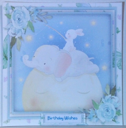 Cute Ellie and Rabbit Catching Stars by Hazel Underwood