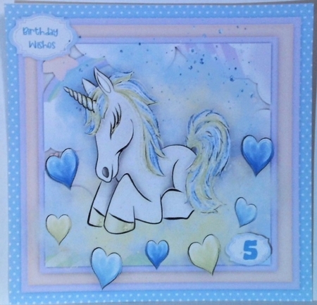Gorgeous Blue Unicorn  by Hazel Underwood
