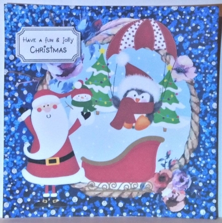 3 Catch me Santa card fronts/toppers by Hazel Underwood