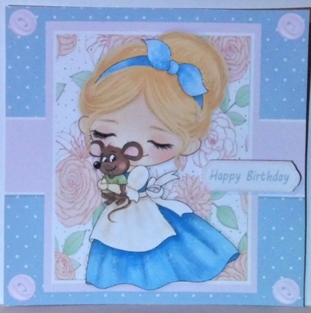 Princess With Mouse 7x7 by Hazel Underwood