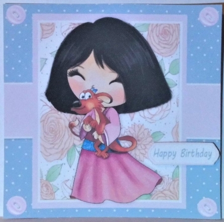 Princess With Dragon 7x7 by Hazel Underwood