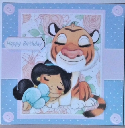 Princess With Tiger 7x7 by Hazel Underwood