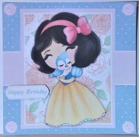 Princess With Bird 7x7 by Hazel Underwood