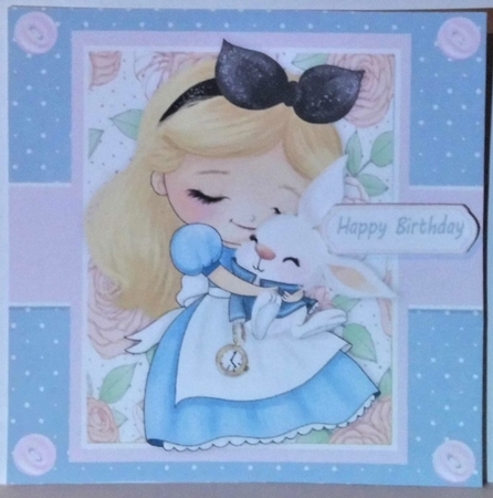 Princess With Rabbit 7x7 by Hazel Underwood