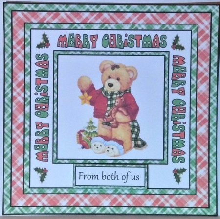 SC Christmas teddy bear by Hazel Underwood
