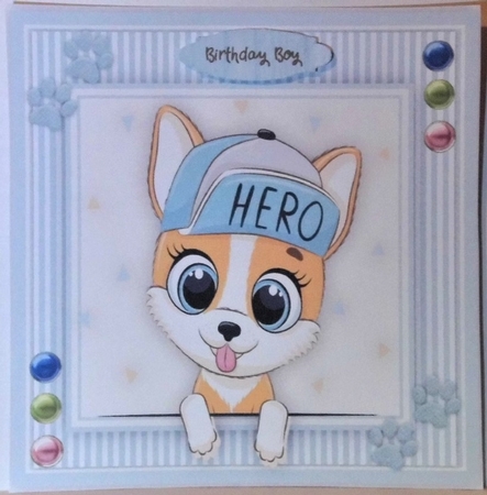 6, card Fronts + 2 Inserts,  My Hero by Hazel Underwood