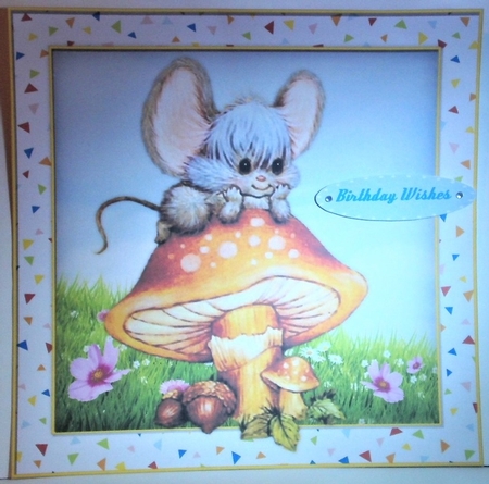 Mouse on a Toadstool by Hazel Underwood