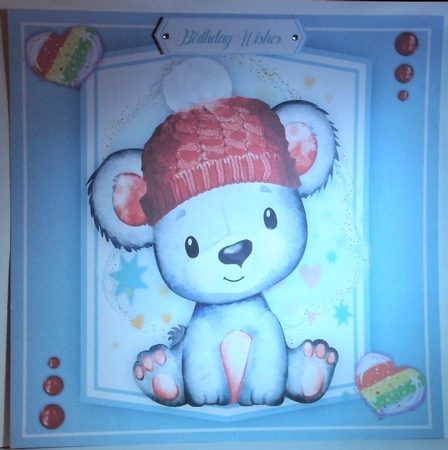 Gorgeous Bear in a Red  Hat by Hazel Underwood