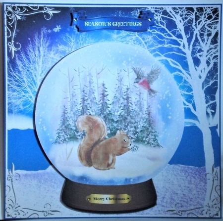 Squirrel Snow globe by Hazel Underwood