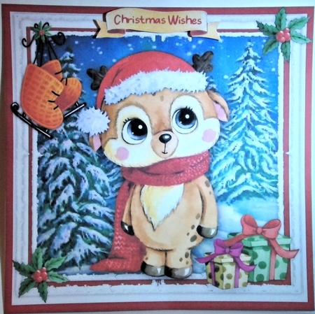 7x7 Mini Kit, Santa Deer by Hazel Underwood