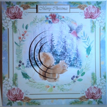 Christmas Wonderland Scene 7x7ins Decoupage Topper 3 by Hazel Underwood