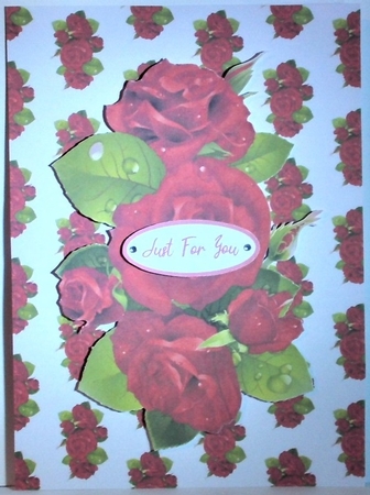 red rose backing paper(small) by Hazel Underwood