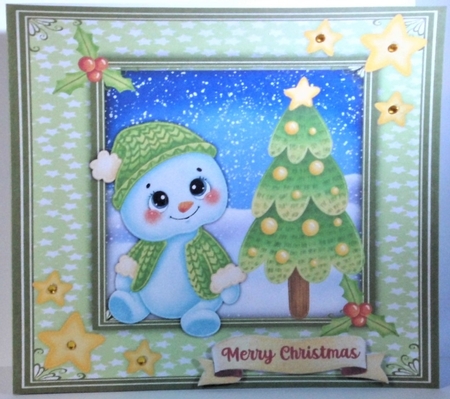 Print and Fold , Cute Snow Baby  by Hazel Underwood