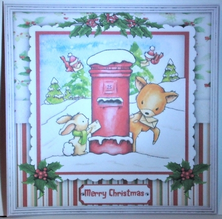 7x7 Mini Kit Deer Santa by Hazel Underwood