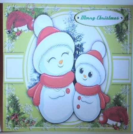 7X7 Mini kit, Snowman Cuddles by Hazel Underwood