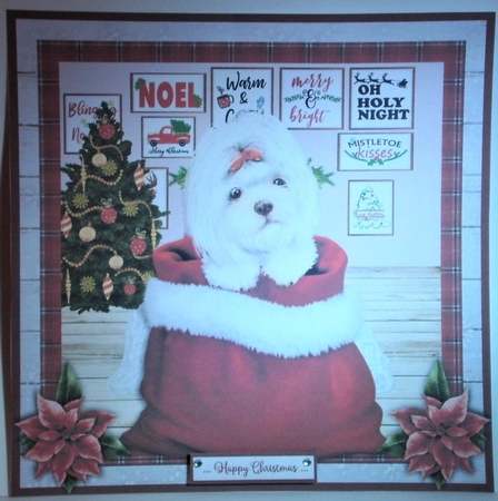 CHRISTMAS MALTESE mini kit by Hazel Underwood