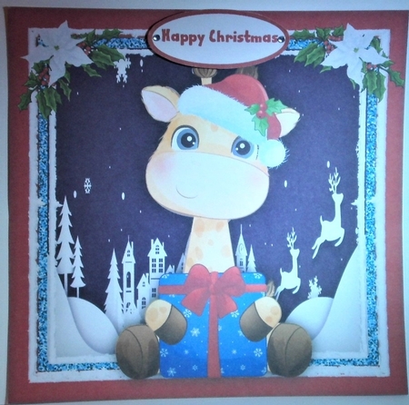 7x7 Mini Kit, Cute Christmas Giraffe by Hazel Underwood