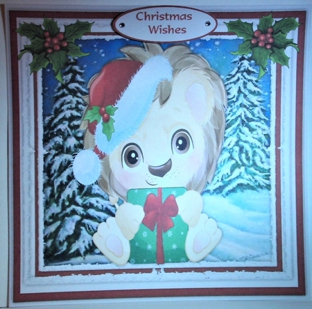 7x7 Mini Kit Gorgeous Christmas Lion by Hazel Underwood