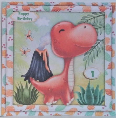 Happy Birthday Dino 1 by Hazel Underwood