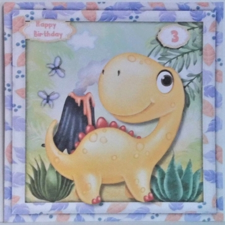 Happy Birthday Dino 3 by Hazel Underwood