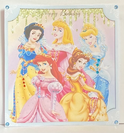 Pretty Princesses In Ball Gowns In Rainbow Frames 8x8  by Hazel Underwood