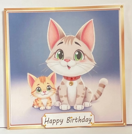 Cute Kittens Cuddling 7x7 (FOUR) by Hazel Underwood