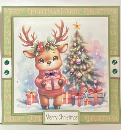 Christmas Presents For You 4 Card Front With Matching Gift Tag 6x6 by Hazel Underwood